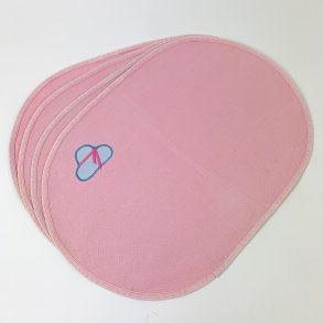 Rosa retro dkkeservietter - 4 stk