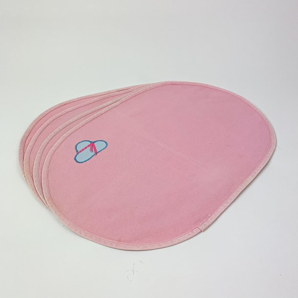 Rosa retro dkkeservietter - 4 stk