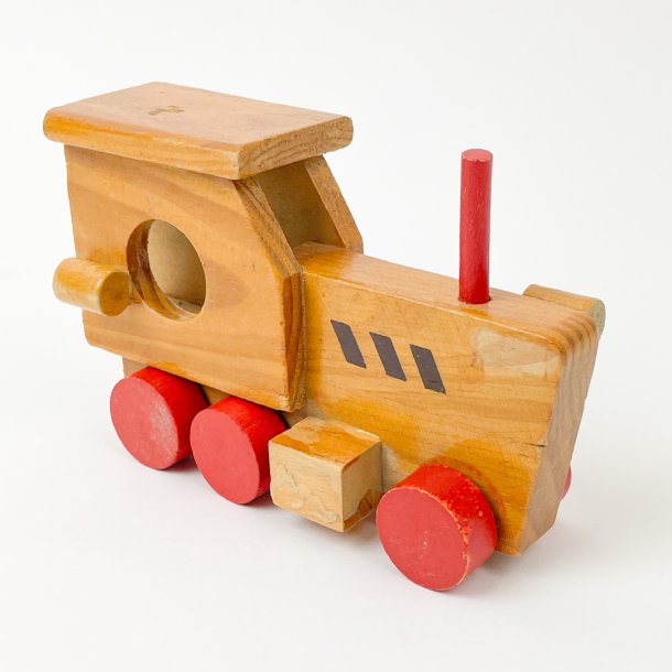 Vintage Spielzeugeisenbahn aus Holz