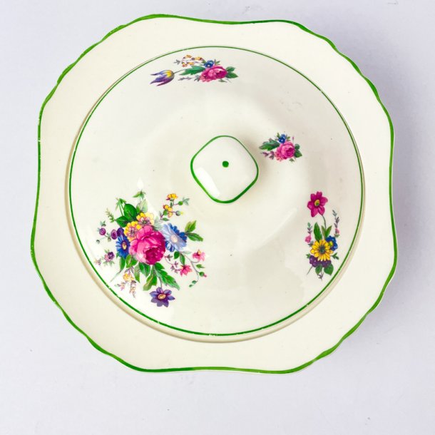 Deckelschale mit Blumen - Midwinter, Burslem