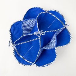 Blaue Retro-Brotschale