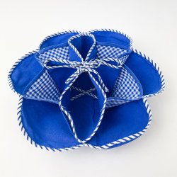 Blaue Retro-Brotschale