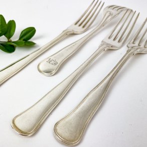 Doppelt geriffelte Silbergabel Cohr