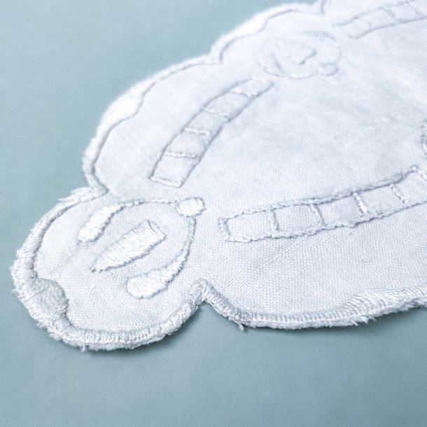 Hvid vintage flakon med fladsyning