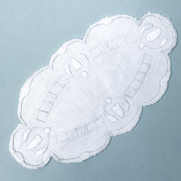 Hvid vintage flakon med fladsyning