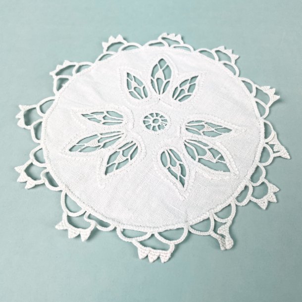 Vintage flakon med veneziansk broderi