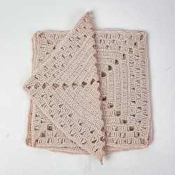 Hklede sandfarvet mundservietter, 6 stk