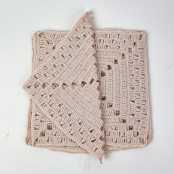 Hklede sandfarvet mundservietter, 6 stk