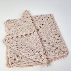 Hklede sandfarvet mundservietter, 6 stk