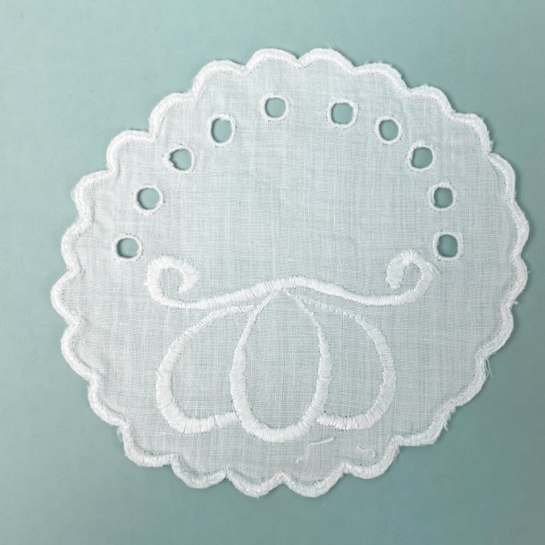 Vintage flacon med engelsk broderi