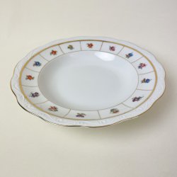 Dyb vintage tallerken med sm� blomster