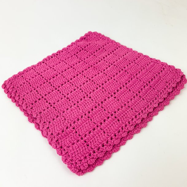 Hklede pink vintage mundservietter, 2 stk