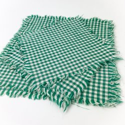 Karierte grne Retro-Servietten