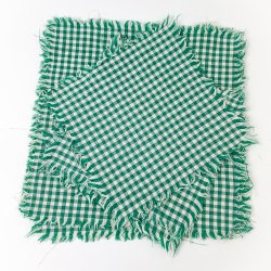 Karierte grne Retro-Servietten