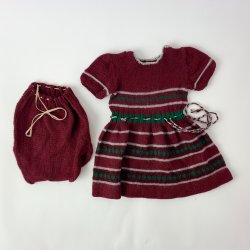Strikket babykjole med bukser fra 50'erne. Str 86