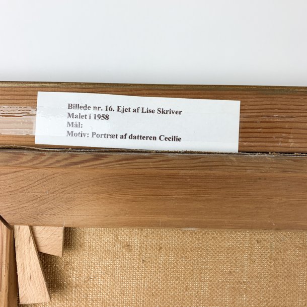 l auf Leinwand - Portrt der Tochter Cecilie - Emil Poulsen