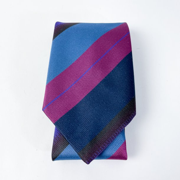 Lilla og bl vintage silkeslips