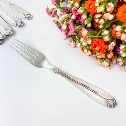 Mittagsgabel Rio, versilbert.