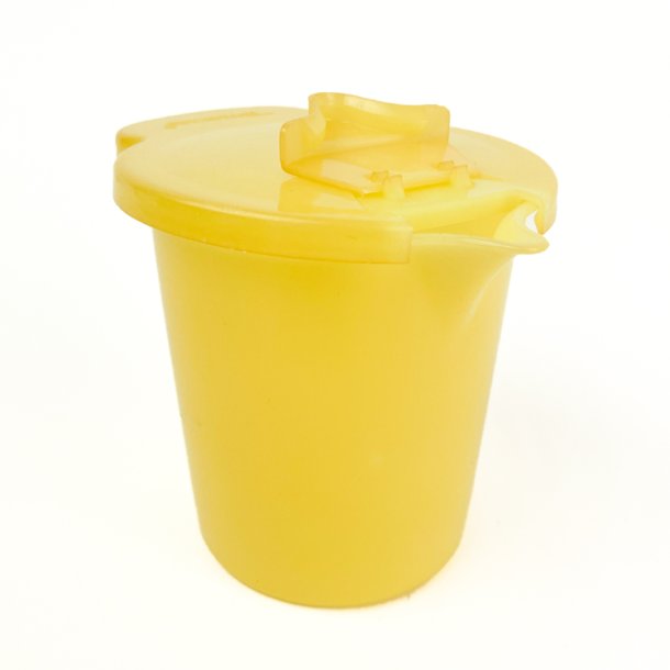 Gul vintage fldekande fra Tupperware