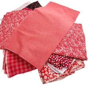 R�d bomuldsstofpakke 1260 cm