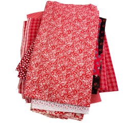 R�d bomuldsstofpakke 1260 cm