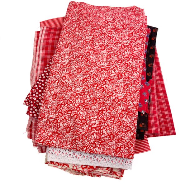 R�d bomuldsstofpakke 1260 cm