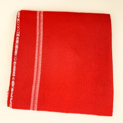 R�d retro dug med klokker � 300 cm