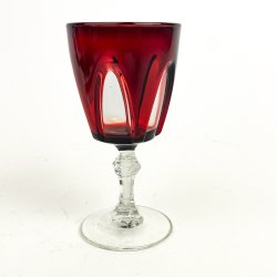 R�dt vintage hvidvinsglas