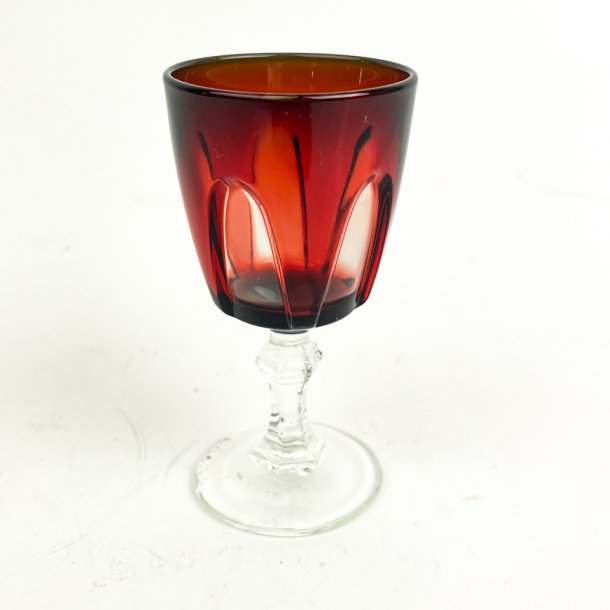 R�dt vintage portvinsglas