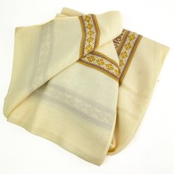 Bgelfreie Retro-Tischdecke in Goldtnen  180 cm 