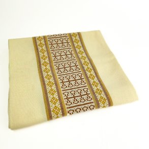 Bgelfreie Retro-Tischdecke in Goldtnen  180 cm 