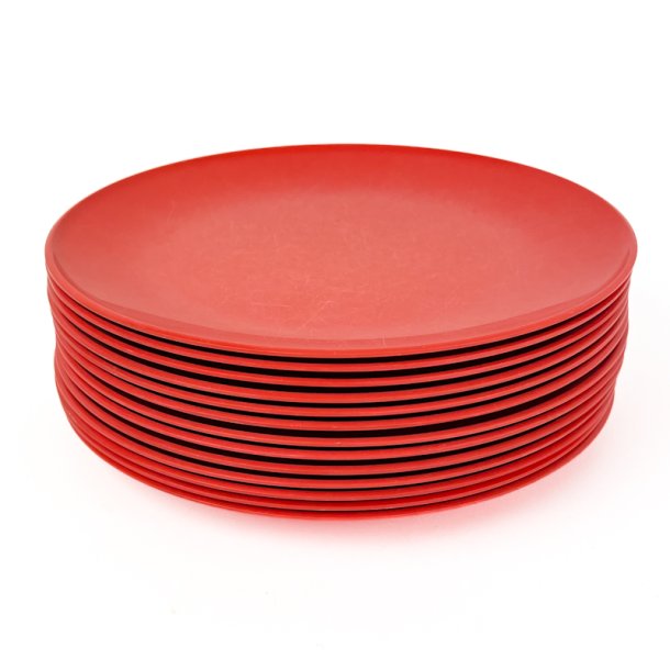 Tolv oranger�de Rosti melamin middagstallerkener