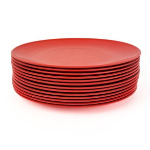 Tolv oranger�de Rosti melamin middagstallerkener