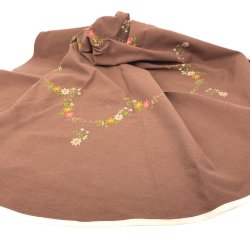 Broderet rund vintage dug � 140 cm