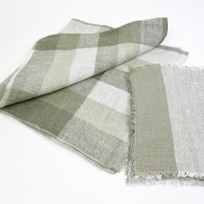 Gr�nternet vintage dug + seks servietter � 120 x 120 cm