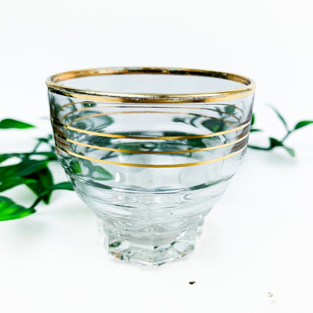 Fransk vintage glas med guld
