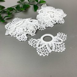 Zwlf weie Retro-Serviettenringe