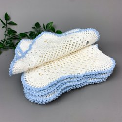 Zwlf weie Retro-Servietten