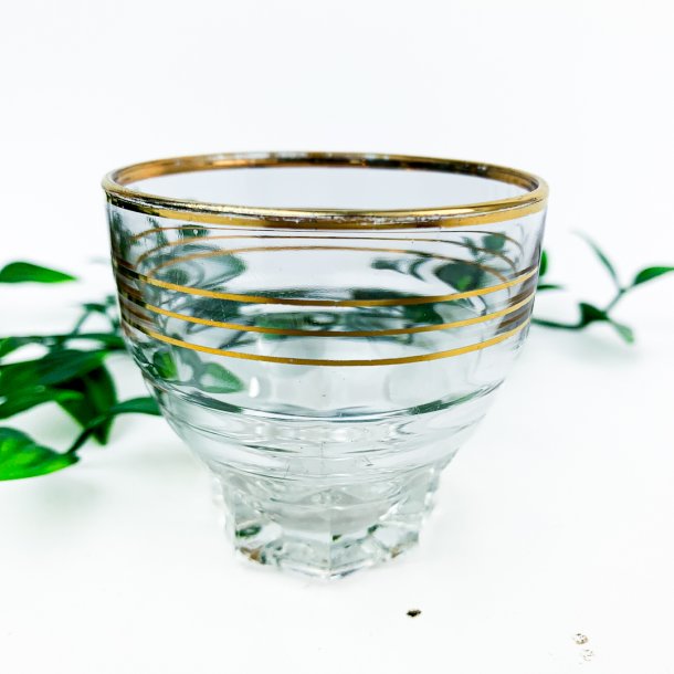 Franzsisches Vintage-Likrglas mit Gold