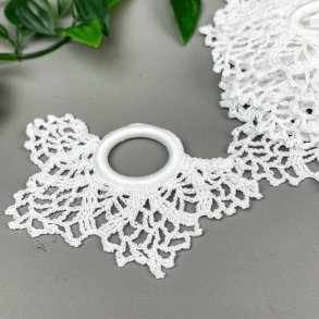 Zwlf weie Retro-Serviettenringe