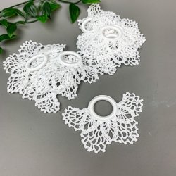 Zwlf weie Retro-Serviettenringe