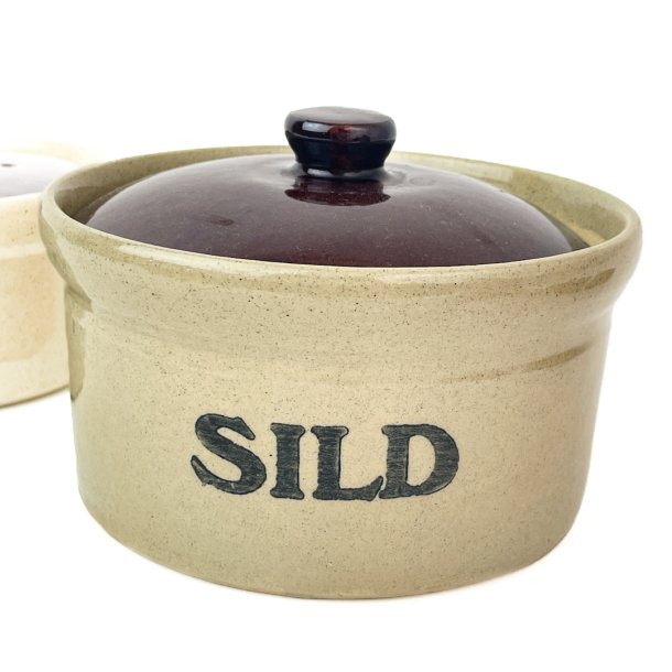 Zwei Steingut-Tpfe  SILD &amp; FEDT