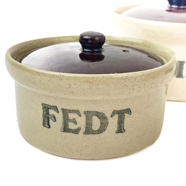 Zwei Steingut-Tpfe  SILD &amp; FEDT