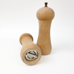 Set Retro Salz- und Pfeffermhlen aus Holz
