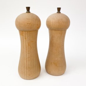 Set Retro Salz- und Pfeffermhlen aus Holz