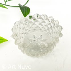 Vintage saltkar i st�bt glas