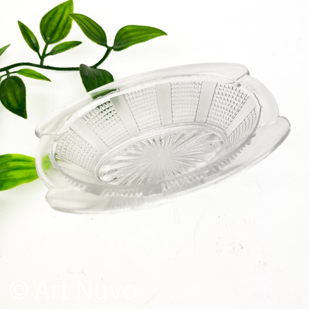 Vintage saltkar i st�bt glas