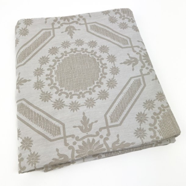 Flot sandfarvet retro dug med m�nster � 210 cm