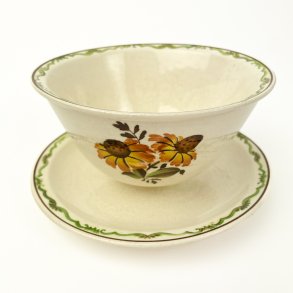 Retro Aluminia Solbrud Sauciere mit Unterteller