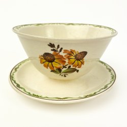 Retro Aluminia Solbrud Sauciere mit Unterteller